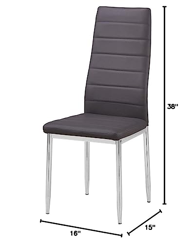 Best Master Furniture Trina Modern Living Parson Chairs, Set Of 2, Grey