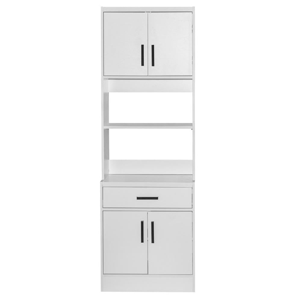 Better Home Products Shelby Tall Wooden Kitchen Pantry in White