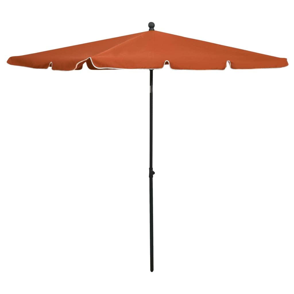 Garden Parasol with Pole 82.7&quot;x55.1&quot; Terracotta