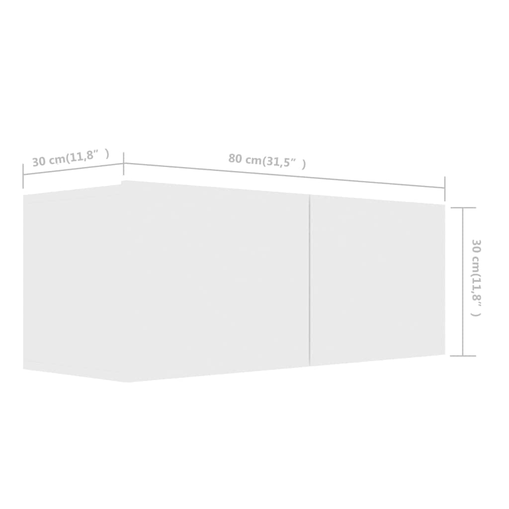 vidaXL TV Cabinet Set 6 Piece Home Living Room Bedroom Furniture HiFi Stereo Cabinet TV Stand Media Unit Entertainment Center Engineered Wood White