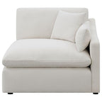 Coaster Contemporary Fabric Sloped Track Arms RAF Chair in Ivory