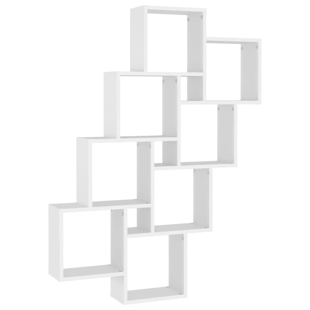 Vidaxl Black Cube Wall Shelf 90 X 15 X 119 Cm Particle Board