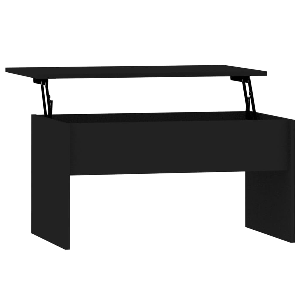 Vidaxl Coffee Table Black 31.5&quot;X19.9&quot;X16.3&quot; Engineered Wood