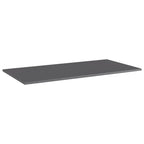 vidaXL Bookshelf Boards - Set of 4, High Gloss Gray, Engineered Wood, 39.4x19.7x0.6