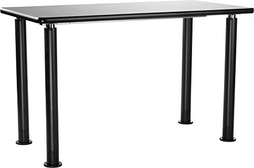 National Public Seating 72&quot; L x 24&quot; W Designer Height Adjustable School Science Lab Utility Table with HPL Top - Black