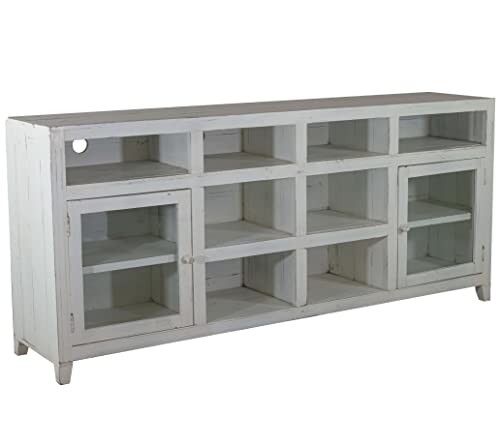 Progressive Furniture Sahara 79 Inch TV Entertainment Console, Winter White