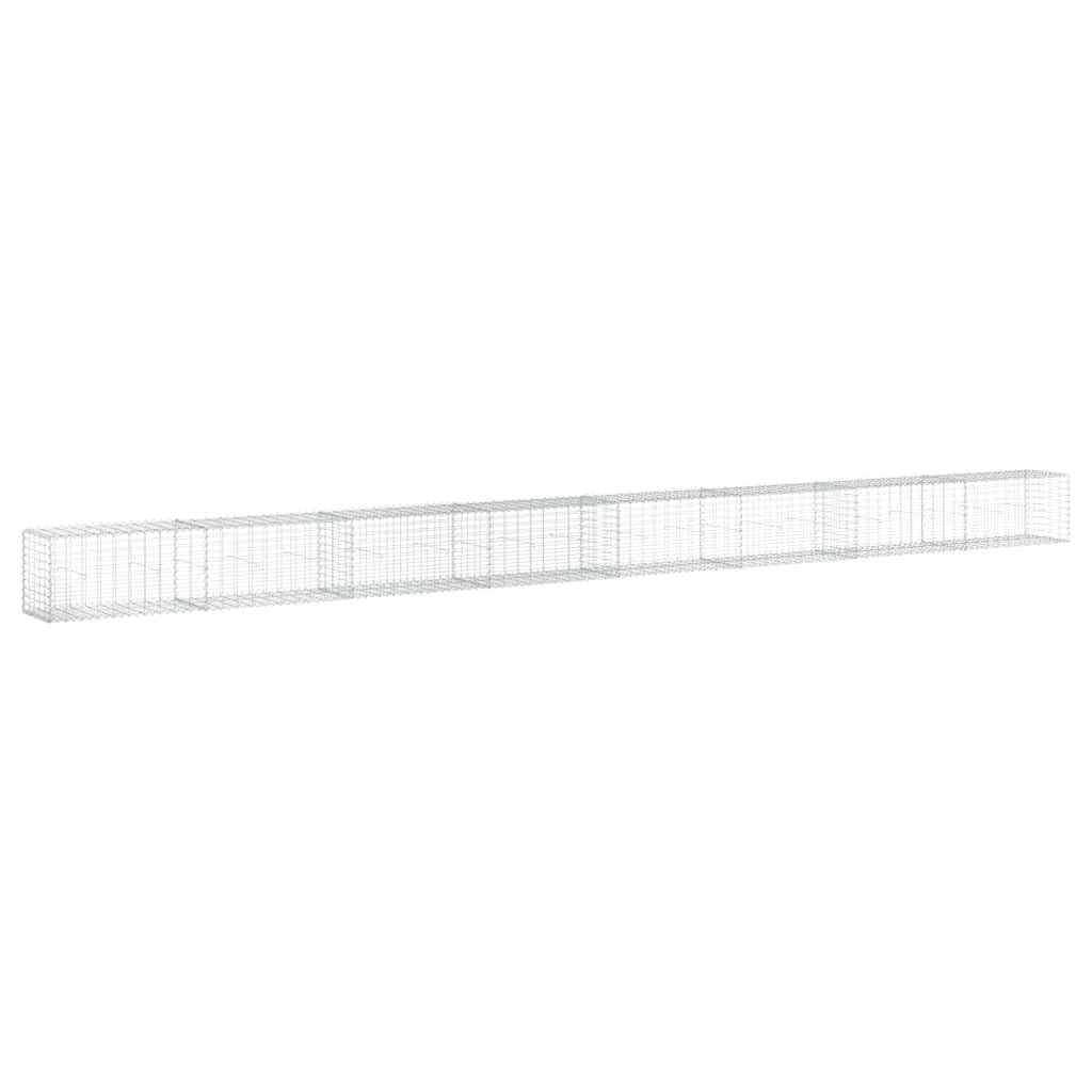 Vidaxl Gabion Basket Galvanized Iron 315'X19.7'X19.7' - Outdoor Decor, Landscaping, Retaining Wall