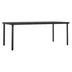vidaXL 9-Piece Patio Dining Set - Black PE Rattan Chairs & Glass Table - Outdoor Furniture for Garden, Deck, Patio - with Cushions