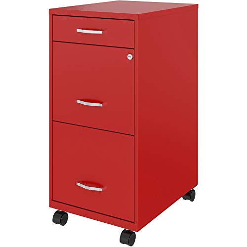 Lys Soho Box/File/File Mobile Red File Cabinet, 3 Drawer