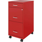 Lys Soho Box/File/File Mobile Red File Cabinet, 3 Drawer