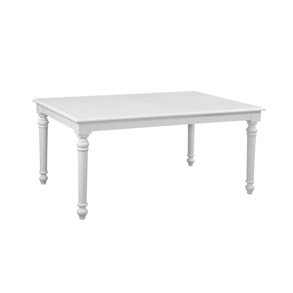 American Woodcrafters Cottage Traditions Wood 80-Inch Extenable Leg Table in Eggshell White