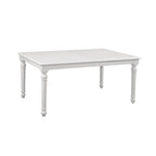 American Woodcrafters Cottage Traditions Wood 80-Inch Extenable Leg Table in Eggshell White