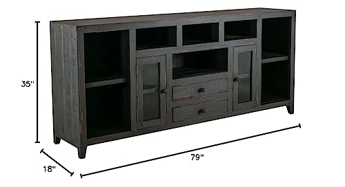 Progressive Furniture Sonoran 79 Inch TV Entertainment Console, Feather Gray
