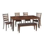 Intercon Kona Transitional Wood Backless Dining Bench Brown Solid Mango Wood 50"W