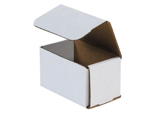 Secure Seal Shipping Boxes - 5X3X3' Mailers - White Foldable Corrugated Cardboard Packaging For Mailing, Moving, Storage, And O