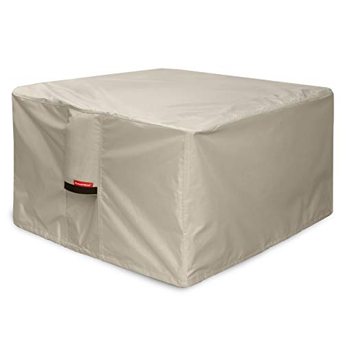 Porch Shield Fire Pit Cover - Waterproof 600D Heavy Duty Square Patio Fire Pit Table Cover Beige - 50 X 50 Inch