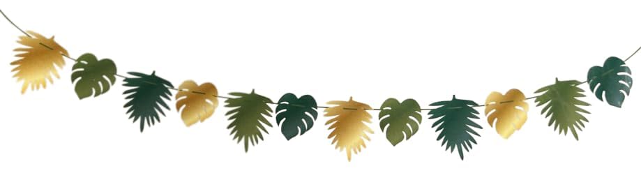 MPS MY PARTY SUPPLIERS Tropical Palm Tree Leaves Foil Banner for Jungle Theme Birthday Party Decorations Palm Leaves,Faux Palm w