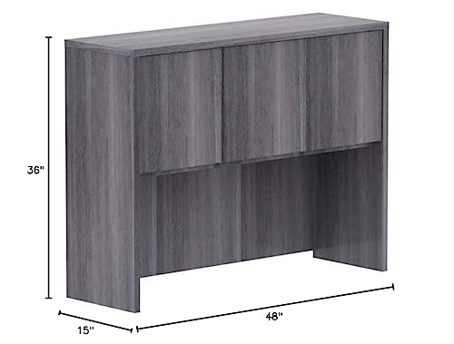 Lorell Weathered Charcoal Laminate Hutch 48" x 36"