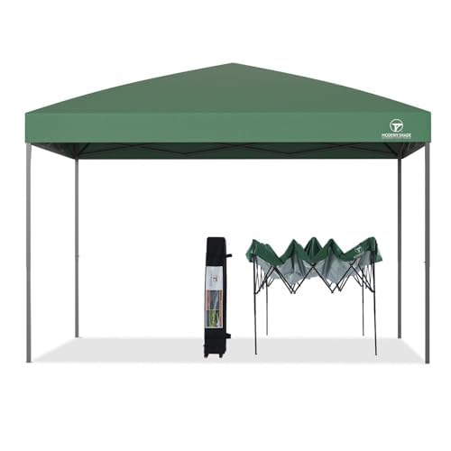 Outdoor Leisure Products Model 10600050 Green Pop Up Canopy Measuring 10 Feet By 10 Feet