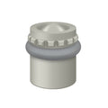 Deltana Ufbp4505U15 Solid Brass 1 1/2-Inch Round Universal Floor Bumper Pattern Cap