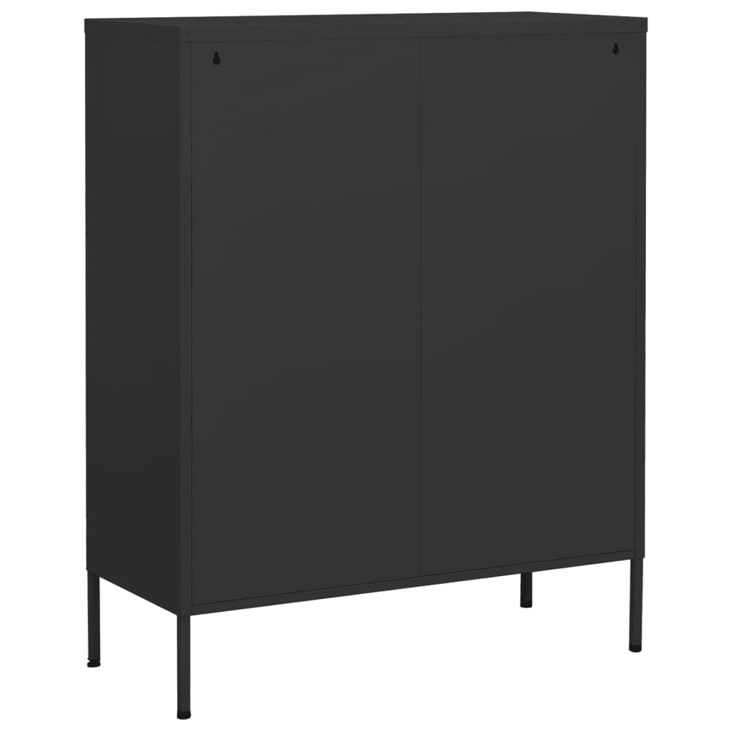 vidaXL Industrial Storage Cabinet, Anthracite Grey Steel Construction, 2 Door 2 Drawers, Adjustable Shelf, 31.5&quot;x13.8&quot;x40&quot; Dimensions