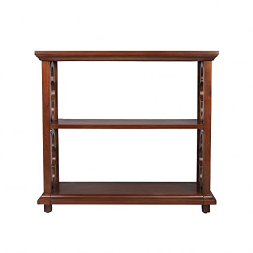 HomeRoots Brown Poplar Hardwood Solids, MDF, Cherry Veneer Paloma Smaill Bookcase