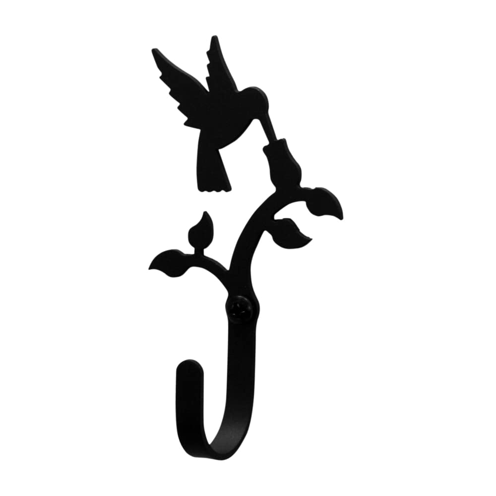 Village Wrought Iron Hummingbird Wall Hook Decorative Small