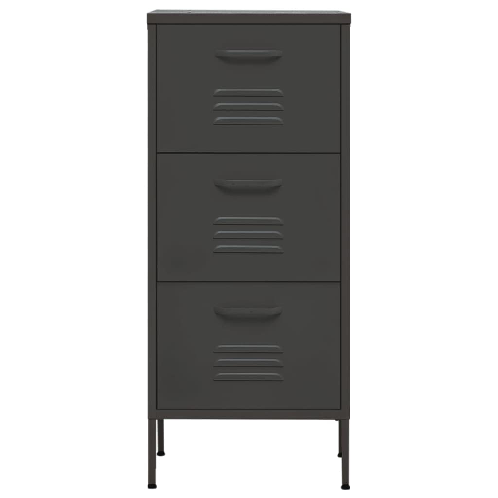 vidaXL Industrial Steel Storage Cabinet, Olive Green, Sturdy Adjustable Cabinet with Spacious Fully Extendable Drawers, 16.7&quot;x13.8&quot;x40&quot;