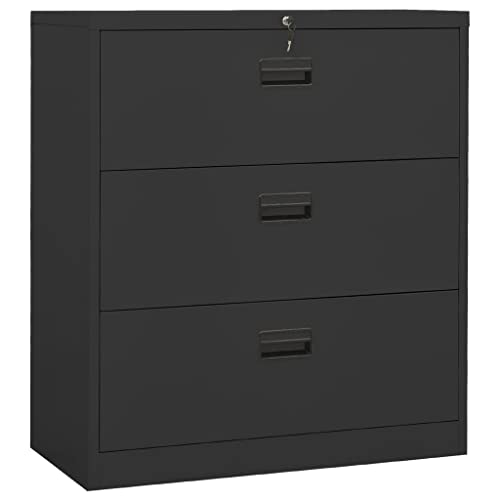 vidaXL Filing Cabinet Anthracite 35.4&quot;x18.1&quot;x40.6&quot; Steel