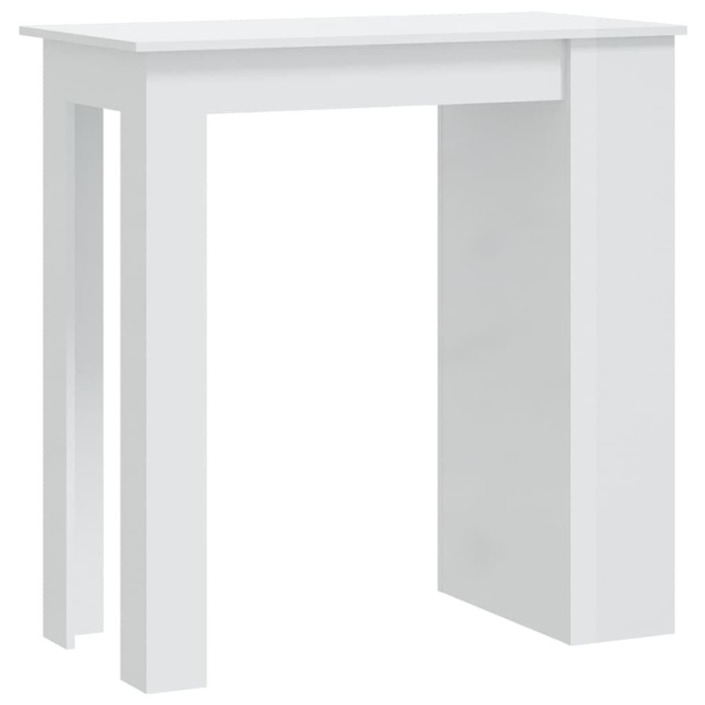 Vidaxl High Gloss White Bar Table With Storage Rack, Ideal For Kitchen Or Dining Area, 40.2&quot;X19.7&quot;X40.7&quot; Dimension, Modern Chic Design (123 Characters)