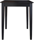 Crosley Furniture Counter Height Wood Pub Table for Bar and Dining, Black