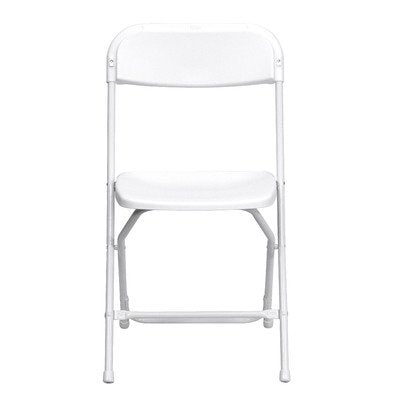 Hercules Series Premium Plastic Folding Chair [Set Of 2] Color: White