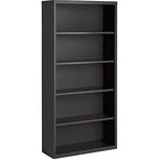 Lorell Fortress Series Charcoal Bookcase, 34.5" X 13" X 72"