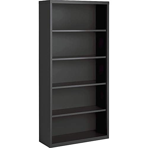 Lorell Fortress Series Charcoal Bookcase, 34.5" X 13" X 72"