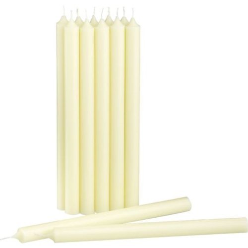 Religious Gifts Box of 12 10 Inch Ivory Smoke Free Dripless Environmentally Friendly Taper Candle