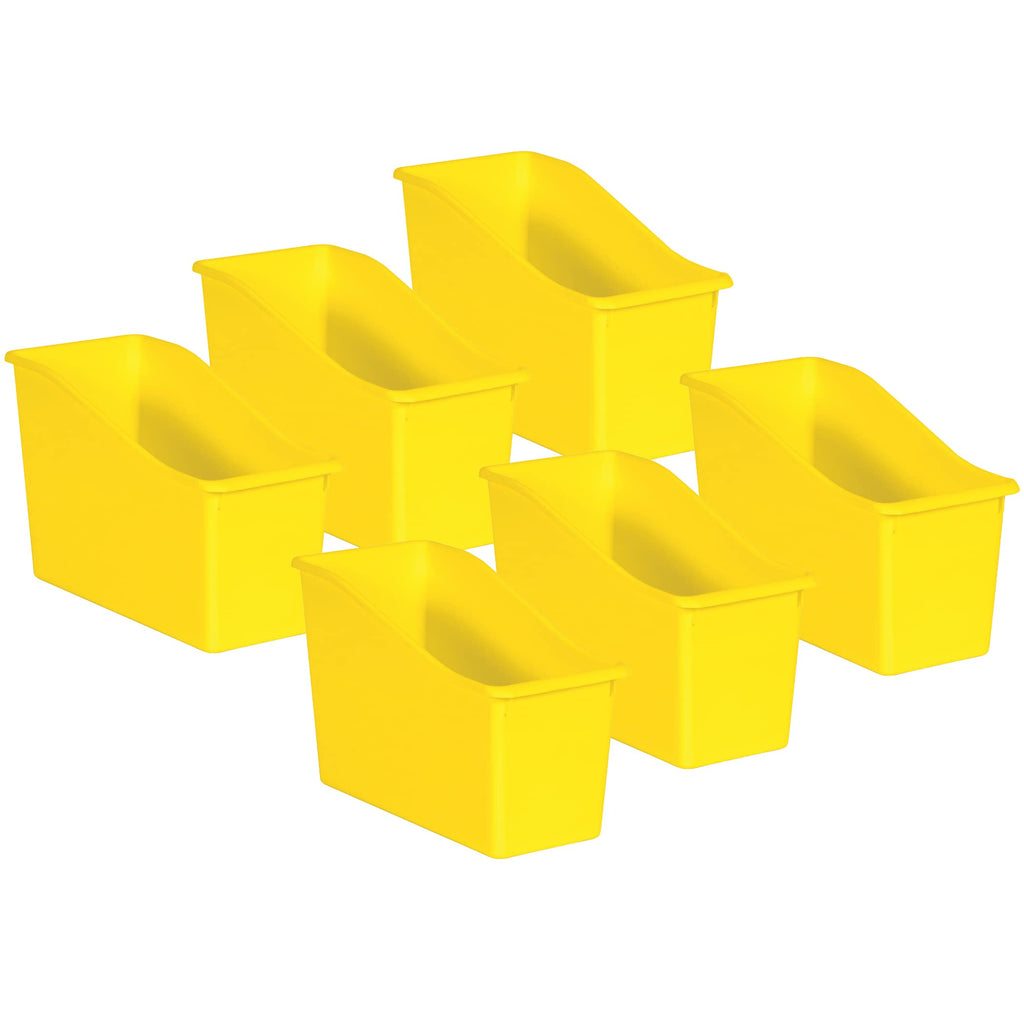 Yellow Plastic Book Bin, Pack Of 6