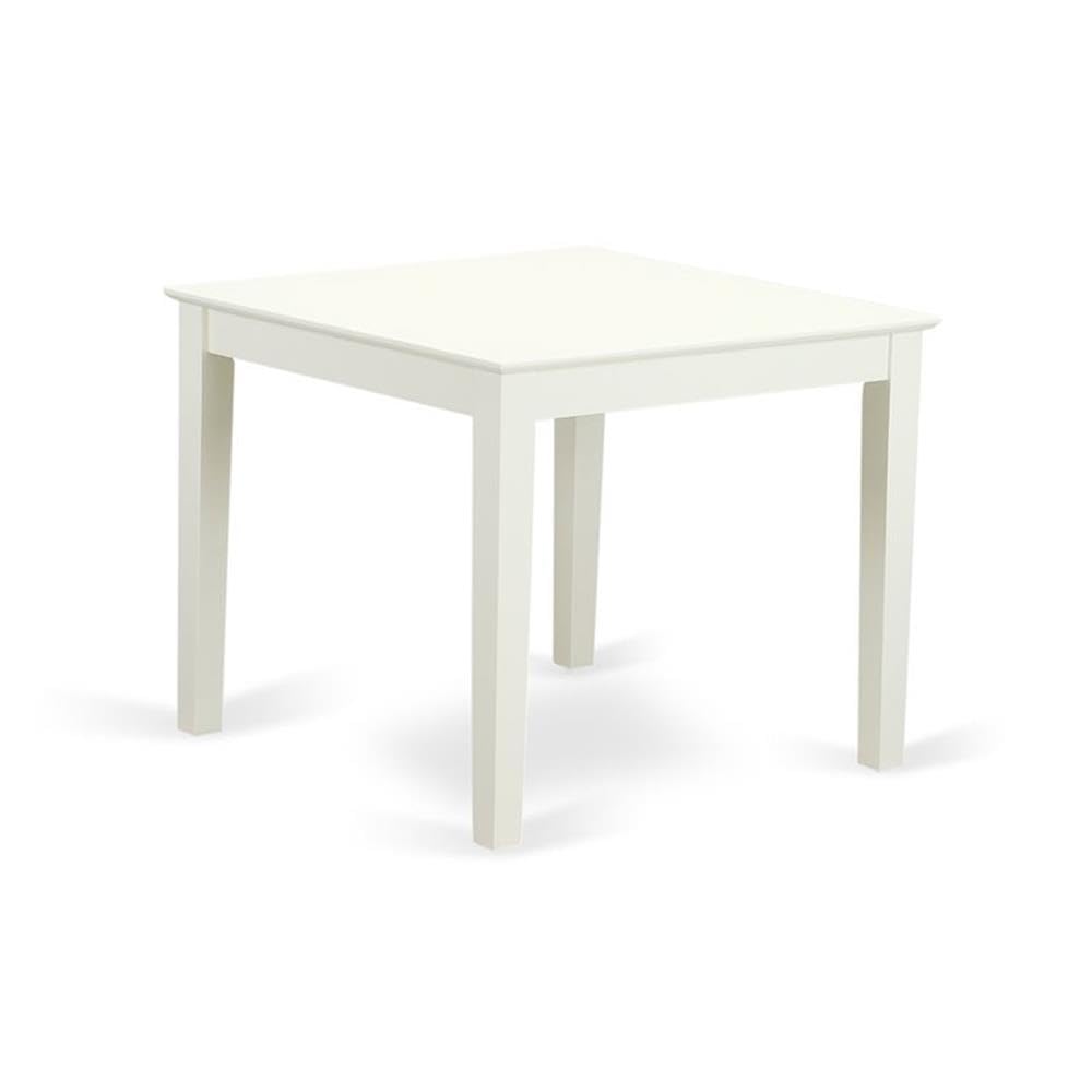 East West Furniture OXDO3-LWH-W 3 Piece Kitchen Table Set for Small Spaces Contains a Square Dining Room Table and 2 Dining Chairs, 36x36 Inch, Linen White
