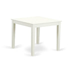 East West Furniture OXDO3-LWH-W 3 Piece Kitchen Table Set for Small Spaces Contains a Square Dining Room Table and 2 Dining Chairs, 36x36 Inch, Linen White