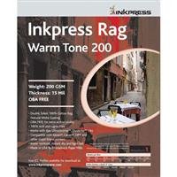Inkpress Rag, Warm Tone Double Sided, Cream White Matte Inkjet Paper, 15 Mil, 200Gsm, 5X7', 50 Sheets