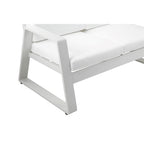 Pangea Home Air 33x57 Two Seater Modern Aluminum Sofa in White Finish