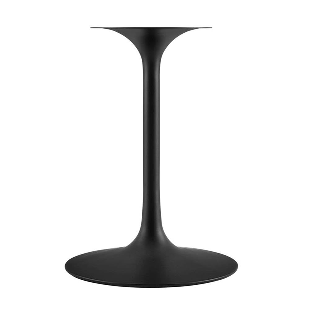 Modway Lippa Mid-Century Modern 36" Round Artificial Marble Dining Table In Black White