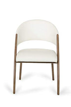 HomeRoots Furniture Kitchen Restaurant Modern Cream and Walnut Dining Chair