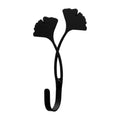 Village Wrought Iron Ginko Leaf Wall Hook Decorative Small