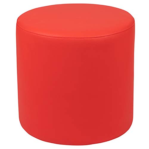 Flash Furniture Nicholas Soft Seating Flexible Circle for Classrooms and Common Spaces - 18&quot; Seat Height (Red)