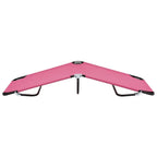 vidaXL Patio Lounge Chair Outdoor Chaise Lounge Chair Sunlounger Steel Pink