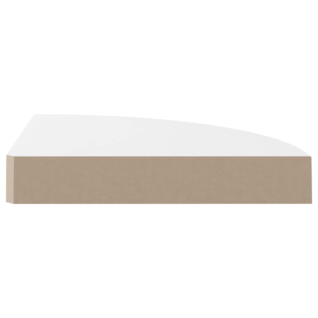 vidaXL Floating Corner Shelves 4 pcs High Gloss White 9.8&quot;x9.8&quot;x1.5&quot; MDF