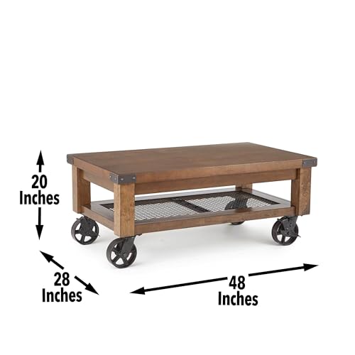 Steve Silver Company Hailee Table, Disteressed Oak Finish