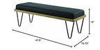 Upholstered Bench with Hairpin Legs Black