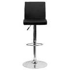 Flash Furniture Contemporary Vinyl Barstool with Chrome Base, 14", Black