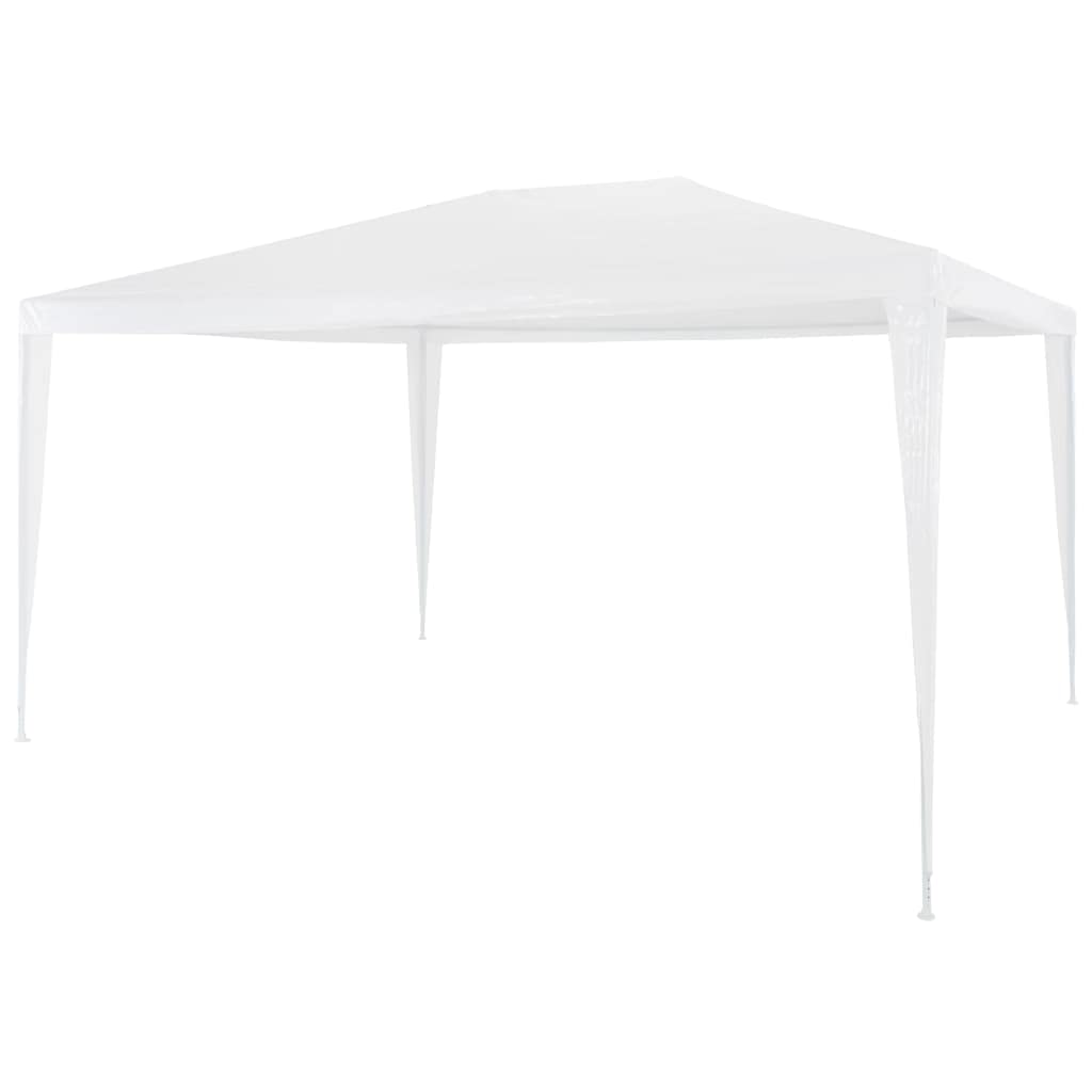 vidaXL Weather-Resistant Garden Partytent: White Polyethylene Canopy, 9.8'x13.1' Size, Rust-Resistant Steel Frame, Easy to Assemble, Ground Eave Height 6.6